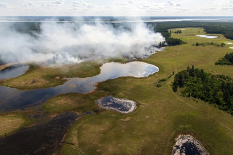 Một vụ cháy rừng ở vùng lạnh nhất của nước Nga. (Ảnh minh họa. Nguồn: Getty images)