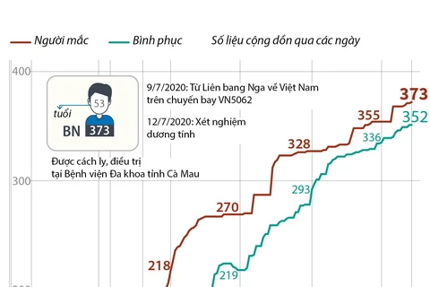 [Infographics] Việt Nam đã có 373 ca nhiễm COVID-19