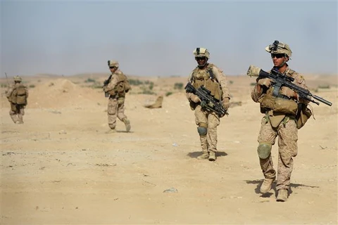 Binh sỹ Mỹ tuần tra tại Sangin, Afghanistan. (Ảnh: AFP/TTXVN)