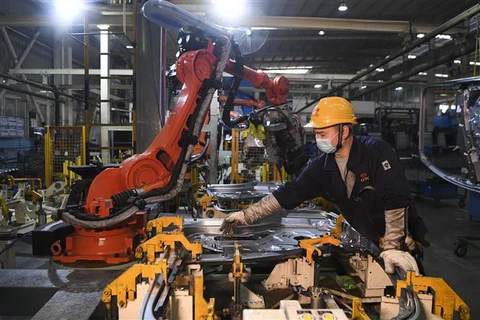 Sản lượng công nghiệp của Trung Quốc tăng mạnh nhất trong tám tháng vào tháng 8/2020. (Ảnh: THX/TTXVN)