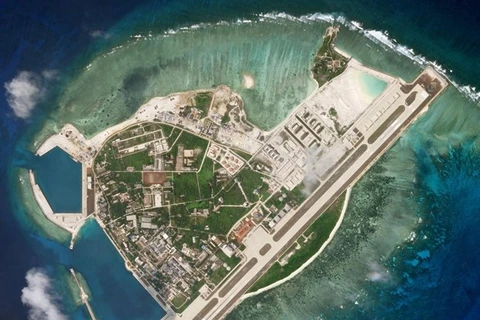 Đảo Phú Lâm thuộc quần đảo Hoàng Sa của Việt Nam bị Trung Quốc dùng vũ lực chiếm đóng và cải tạo bất hợp pháp. (Ảnh: Reuters)