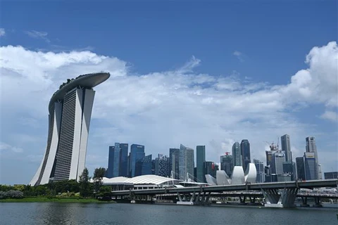Toàn cảnh khu vực quận tài chính thương mại ở Singapore. (Ảnh: AFP/TTXVN)