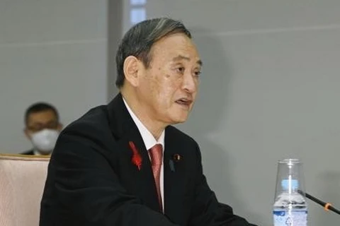 Thủ tướng Nhật Bản Yoshihide Suga phát biểu trong cuộc họp tại thủ đô Tokyo ngày 13/10/2020. (Ảnh: Kyodo/TTXVN)