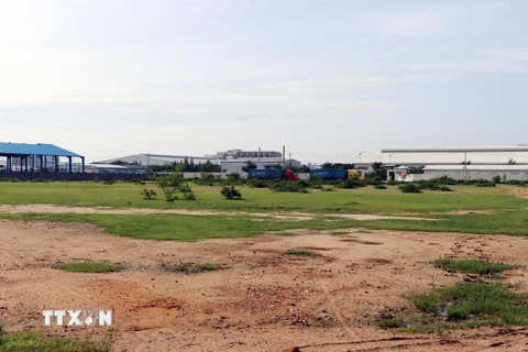 Phần mở rộng diện tích khu công nghiệp Thành Hải, thành phố Phan Rang-Tháp Chàm vẫn chưa thu hút được nhà đầu tư thứ cấp. (Ảnh: Công Thử/TTXVN)