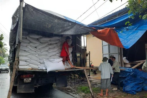 Cục Dự trữ Nhà nước khu vực Đà Nẵng xuất 100 tấn gạo dự trữ quốc gia cứu trợ khẩn cấp. (Ảnh minh họa. Quốc Dũng/TTXVN)