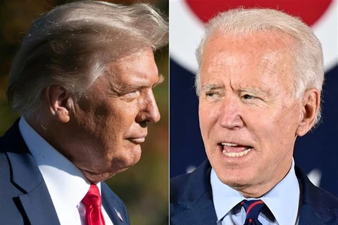 Tổng thống Mỹ Donald Trump (trái) và ông Joe Biden. (Ảnh: AFP/ TTXVN)