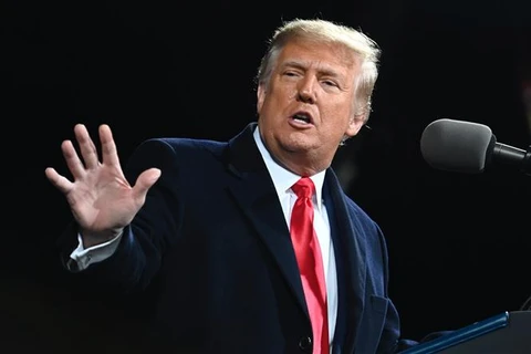 Tổng thống Mỹ Donald Trump phát biểu tại một sự kiện ở Valdosta, bang Georgia. (Ảnh: AFP/TTXVN)