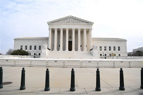 Tòa án tối cao Mỹ tại Washington, DC. (Ảnh: AFP/TTXVN)