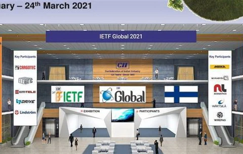 Không gian Hội chợ IETF 2021. (Ảnh: Huy Lê/TTXVN)