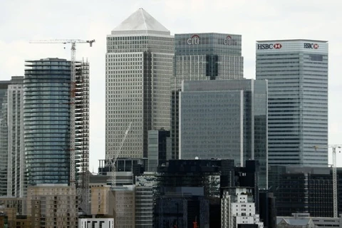 Trung tâm tài chính London. (Ảnh: AFP/TTXVN)