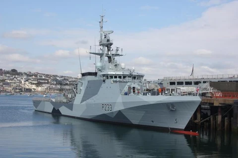 Tàu HMS Tamar. (Nguồn: falmouthpacket.co.uk)