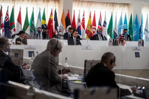 Quang cảnh phiên họp của G20 tại Italy ngày 29/6. (Nguồn: Reuters)