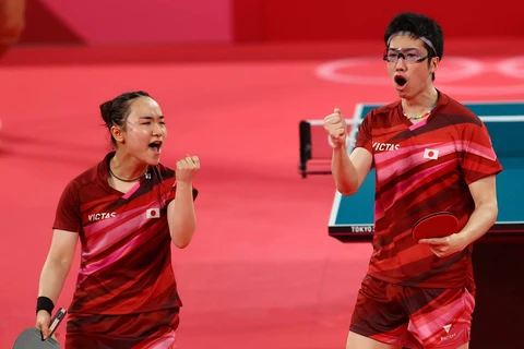 Bóng bàn Nhật Bản đánh bại Trung Quốc ở nội dung đôi nam nữ