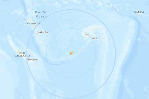 Động đất 7,2 độ làm rung chuyển khu vực gần đảo quốc Vanuatu