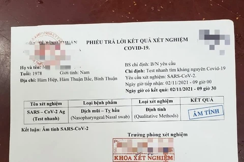 Bình Thuận mở rộng điều tra 2 đường dây làm giả giấy test COVID-19