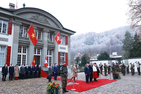 Thụy Sĩ tổ chức lễ đón Chủ tịch nước và đoàn đại biểu cấp cao Việt Nam