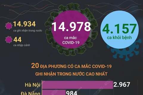 Ngày 23/1: Việt Nam có 14.978 ca mắc COVID-19, 4.157 ca khỏi bệnh
