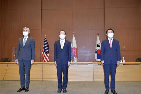 Hàn-Mỹ-Nhật nhất trí duy trì hợp tác sau vụ phóng của Triều Tiên 