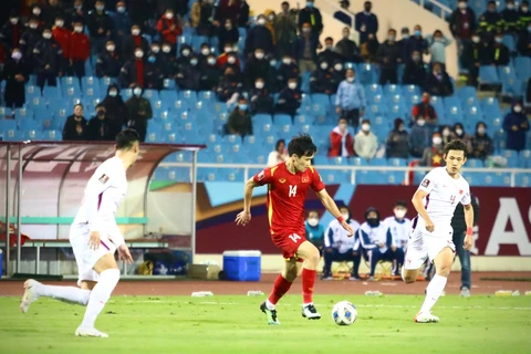 Đội tuyển Việt Nam lần đầu tiên thắng Trung Quốc ở cấp độ đội tuyển quốc gia. (Ảnh: PV/Vietnam+)