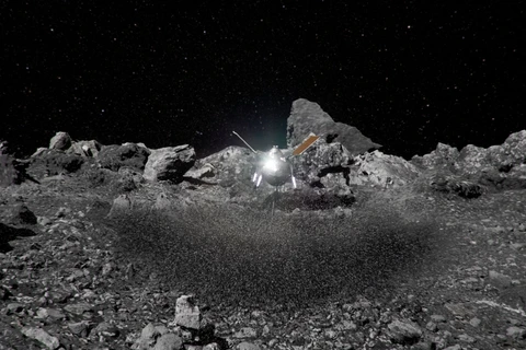 Tàu vũ trụ NASA thu được mẫu vật nặng 250gr trên tiểu hành tinh Bennu
