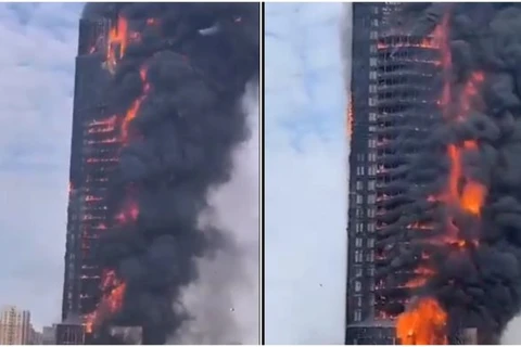Đã khống chế được đám cháy tòa nhà chọc trời tại Trung Quốc
