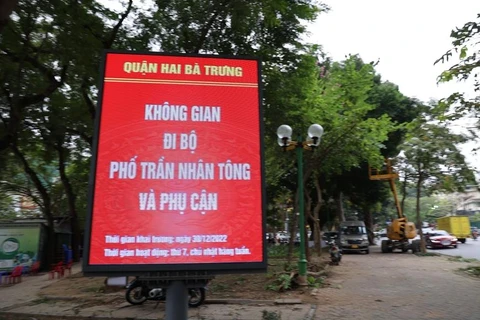 Hà Nội tổ chức giao thông tại không gian đi bộ phố Trần Nhân Tông
