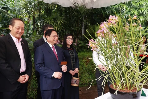 Thủ tướng, Phu nhân dự lễ đặt tên hoa lan tại Vườn Thực vật Singapore