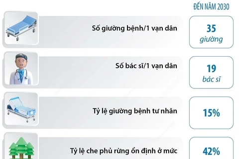 Một số chỉ tiêu y tế và môi trường của Quy hoạch tổng thể quốc gia