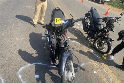 Bình Phước: Hai xe máy va chạm khiến 1 người chết, 2 người bị thương 
