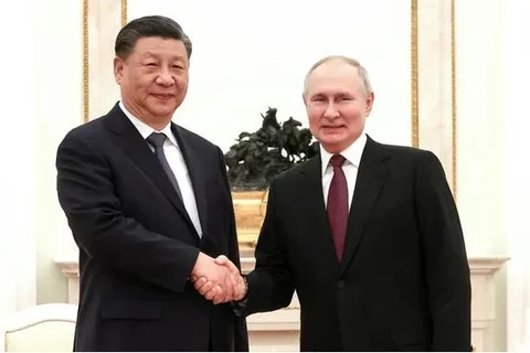 Lãnh đạo Trung Quốc-Nga đánh giá cao vai trò quan hệ song phương