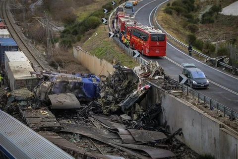Hy Lạp bắt thêm một nhân viên đường sắt liên quan vụ tai nạn tàu hỏa