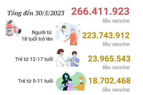 Tình hình tiêm vaccine COVID-19 tại Việt Nam tính đến hết 30/5
