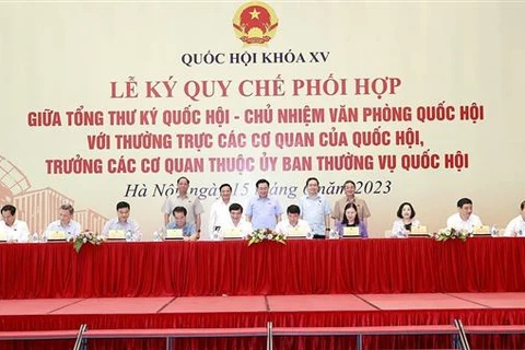 Ký quy chế phối hợp giữa Tổng Thư ký Quốc hội với cơ quan của Quốc hội