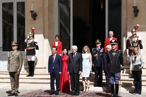 Tổng thống Italy chủ trì Lễ tiễn Chủ tịch nước Võ Văn Thưởng, Phu nhân