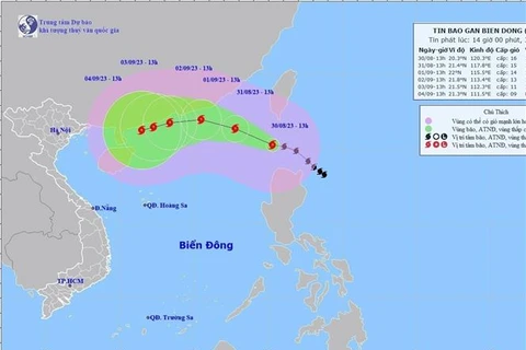 Ngày 31/8, bão Saola sẽ đi vào Biển Đông và có gió giật trên cấp 17
