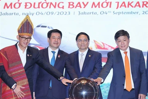 Thủ tướng dự Lễ công bố mở đường bay thẳng Jakarta-Hà Nội của Vietjet