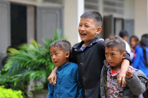 Học sinh vùng cao Hà Giang háo hức đến trường trước ngày khai giảng