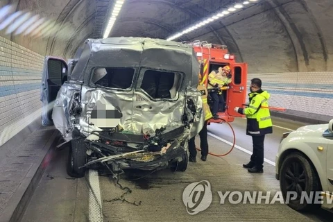 Tai nạn trong hầm cao tốc tại Hàn Quốc làm 4 người thiệt mạng