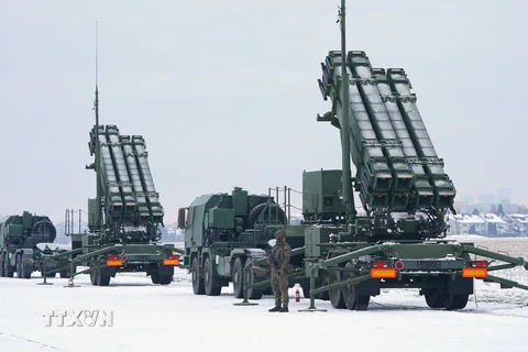 Hệ thống tên lửa Patriot trong một cuộc diễn tập quân sự ở Ba Lan. (Ảnh: AFP/TTXVN))