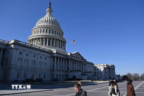 Tòa nhà Quốc hội Mỹ tại Washington, DC. (Ảnh: AFP/TTXVN)