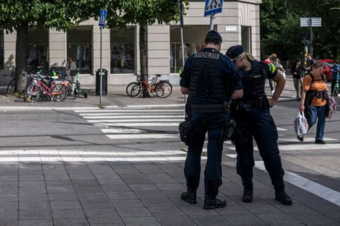 Cảnh sát Thụy Điển tại Stockholm. (Nguồn: AFP)