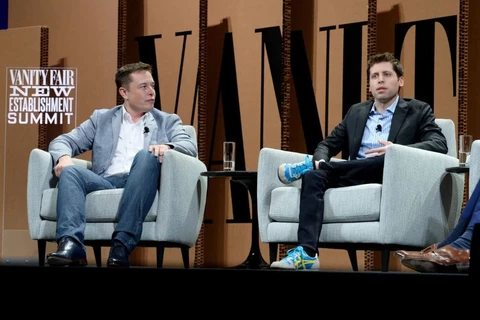 Tỷ phú Elon Musk và CEO Sam Altman. (Nguồn: Getty Images)
