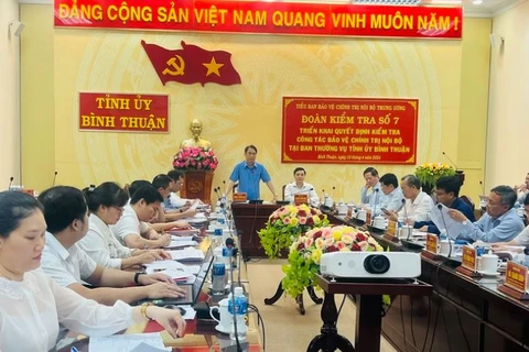 Kiểm tra công tác bảo vệ chính trị nội bộ tại Ban Thường vụ Tỉnh ủy Bình Thuận