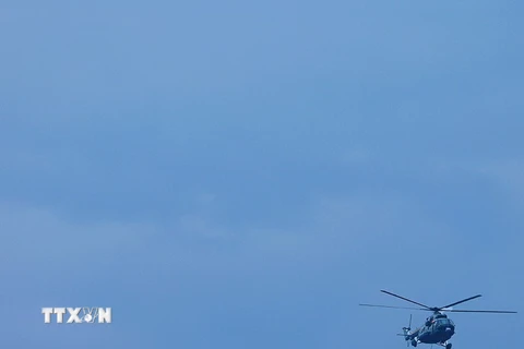 Máy bay trực thăng trình diễn tại Lễ kỷ niệm Chiến thắng Điện Biên Phủ