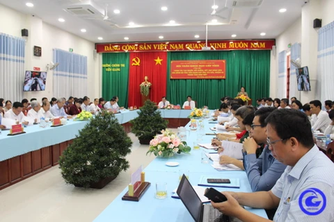 Một hội thảo khoa học cấp tỉnh của Đảng bộ tỉnh Tiền Giang. (Ảnh: Cổng Thông tin Điện tử tỉnh Tiền Giang)