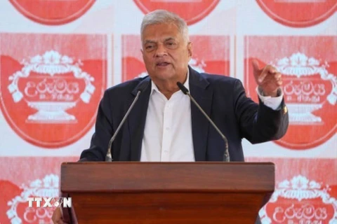 Tổng thống Sri Lanka Ranil Wickremesinghe. (Ảnh: Getty Images/TTXVN)