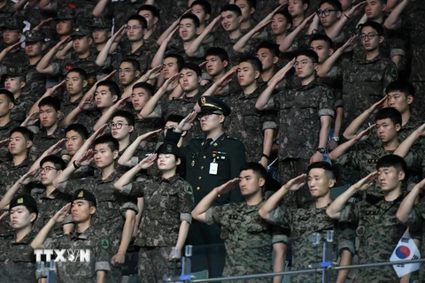 Binh sỹ Hàn Quốc. (Ảnh: AFP/TTXVN)