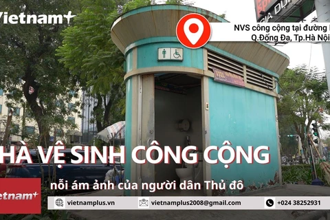 Nhà vệ sinh công cộng nằm trên đường Láng, quận Đống Đa, thành phố Hà Nội.