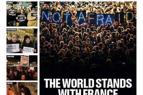 Nhiều báo thế giới đổi trang nhất sau vụ xả súng ở báo Charlie Hebdo