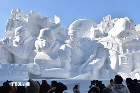 [Photo] Chiêm ngưỡng các tác phẩm tại Liên hoan băng tuyết Sapporo